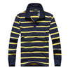 Classic Striped Cotton Polo for Men - Spring & Autumn ATHLEXES