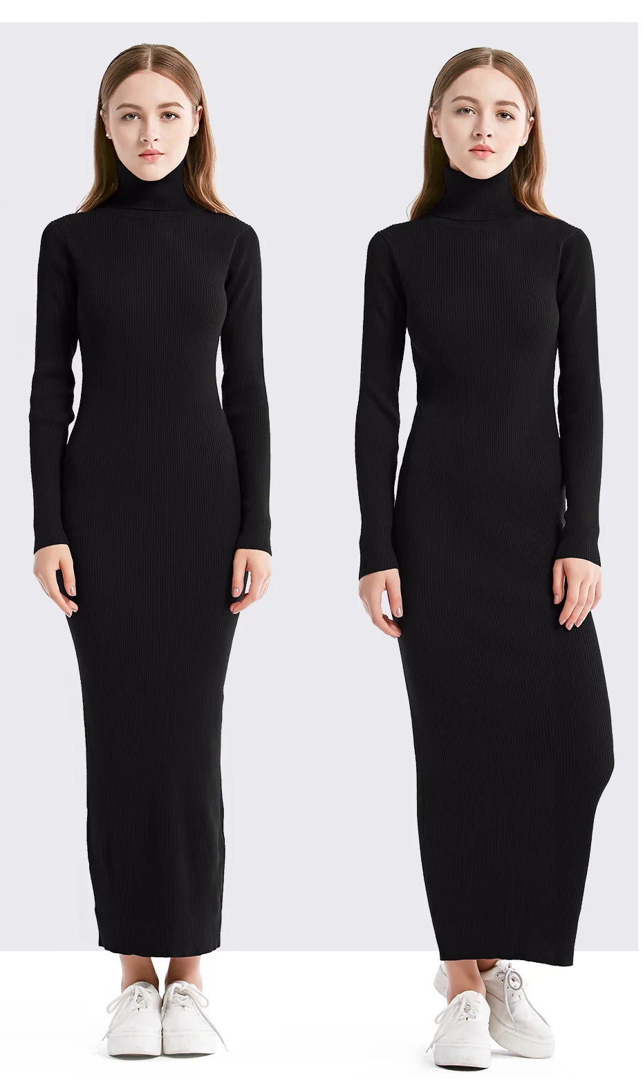 Turtleneck Knit Sheath Dress ATHLEXES