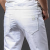 Classic White Slim Fit Stretch Jeans for Men ATHLEXES