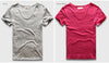 VogueFit Solid Cotton V-Neck Slim Fit T-Shirt for Men ATHLEXES