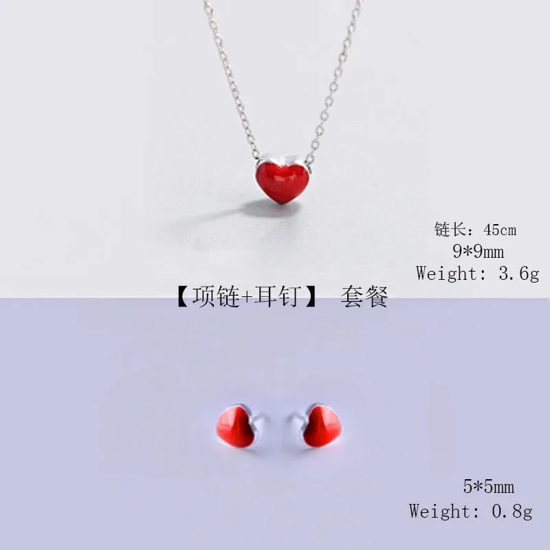 Heartfelt Charm: 925 Silver Jewelry Set for Her ATHLEXES