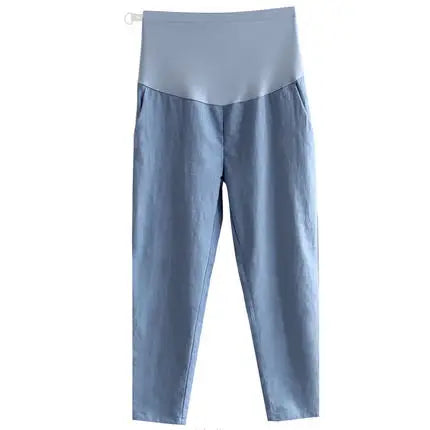 Maternity Luxe High Waist Linen Belly Pants ATHLEXES