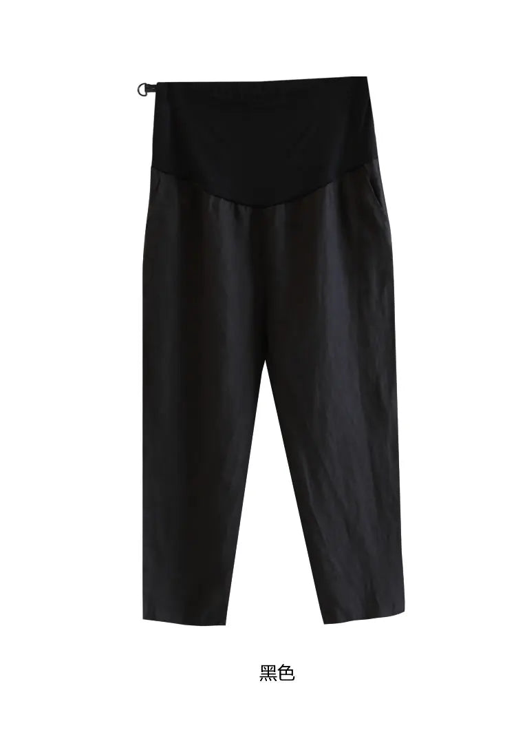 Maternity Luxe High Waist Linen Belly Pants ATHLEXES