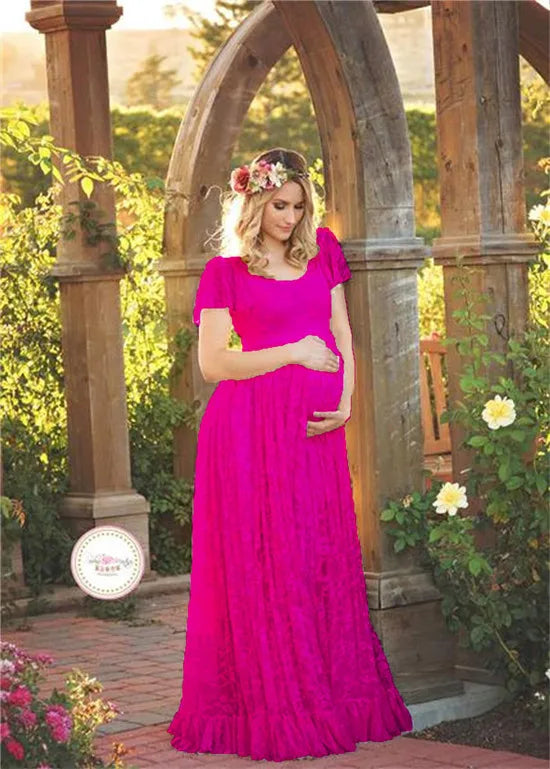 Luxe Lace Maternity Dress for Stunning Photoshoots ATHLEXES