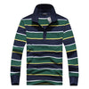 Classic Striped Cotton Polo for Men - Spring & Autumn ATHLEXES
