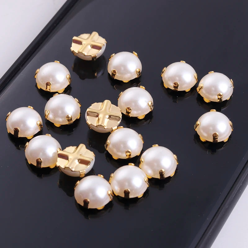 RESEN Pearl Beads with Gold/Silver Claw for Crafting ATHLEXES