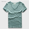 VogueFit Solid Cotton V-Neck Slim Fit T-Shirt for Men ATHLEXES