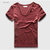 VogueFit Solid Cotton V-Neck Slim Fit T-Shirt for Men ATHLEXES