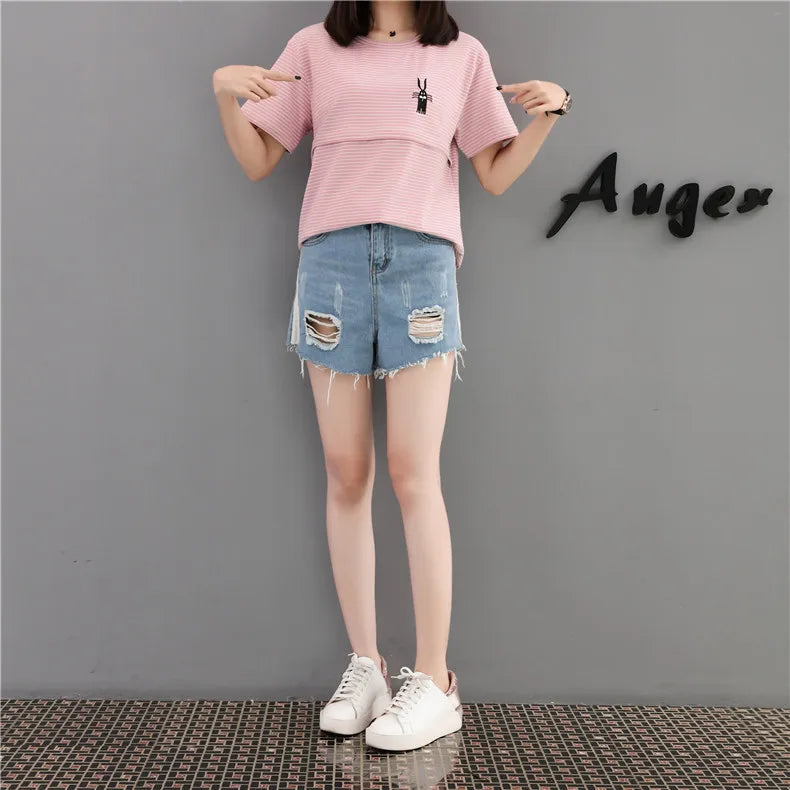 NurtureNest Maternity Nursing T-Shirt ATHLEXES