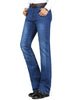 Elite Comfort Menâ??s Mid Waist Boot Cut Jeans ATHLEXES
