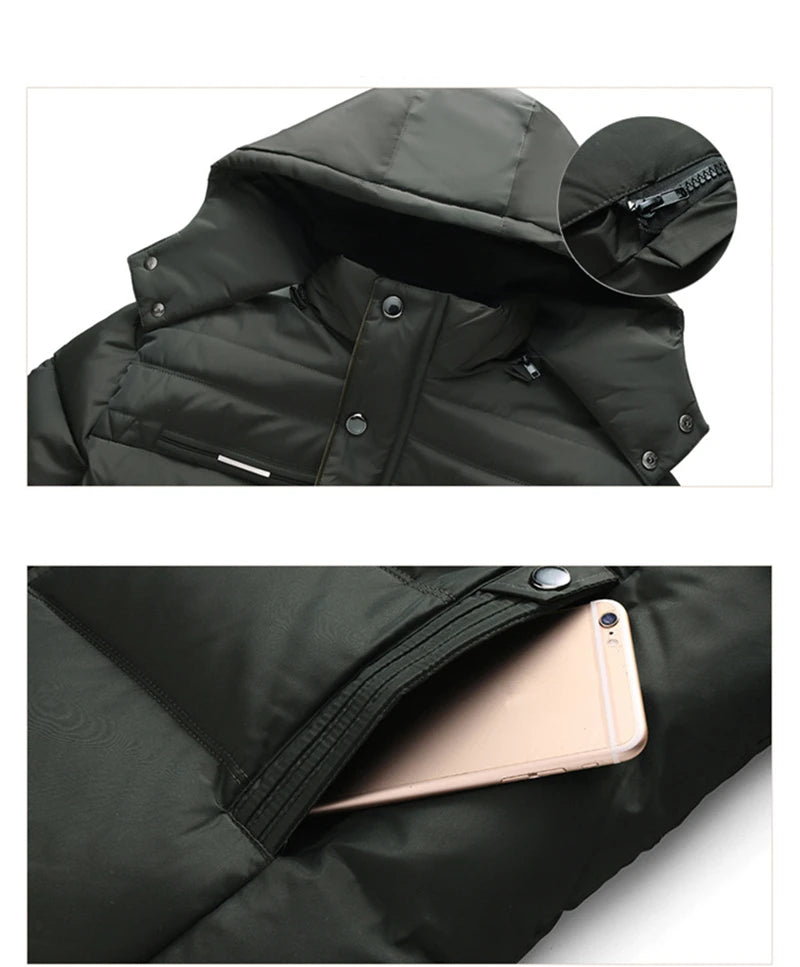 Thick Winter Parka for Men -15 Degree Warm Jacket ATHLEXES