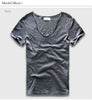 VogueFit Solid Cotton V-Neck Slim Fit T-Shirt for Men ATHLEXES