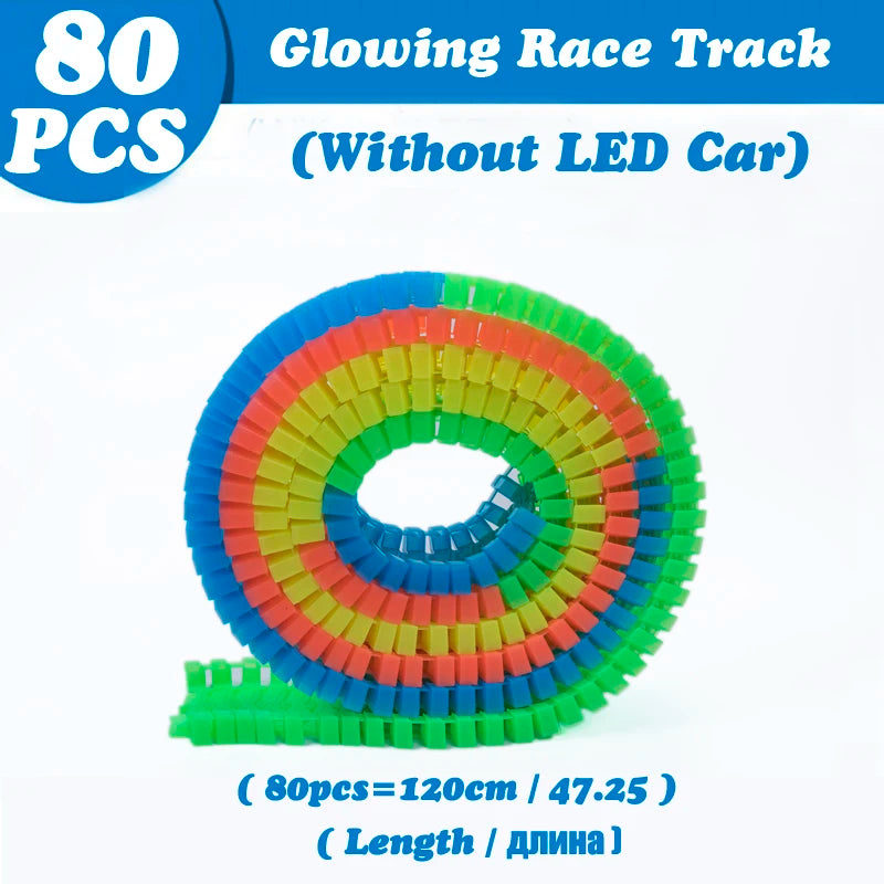 GlowTrack DIY Racing Cars with Colorful Lights ATHLEXES