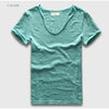 VogueFit Solid Cotton V-Neck Slim Fit T-Shirt for Men ATHLEXES