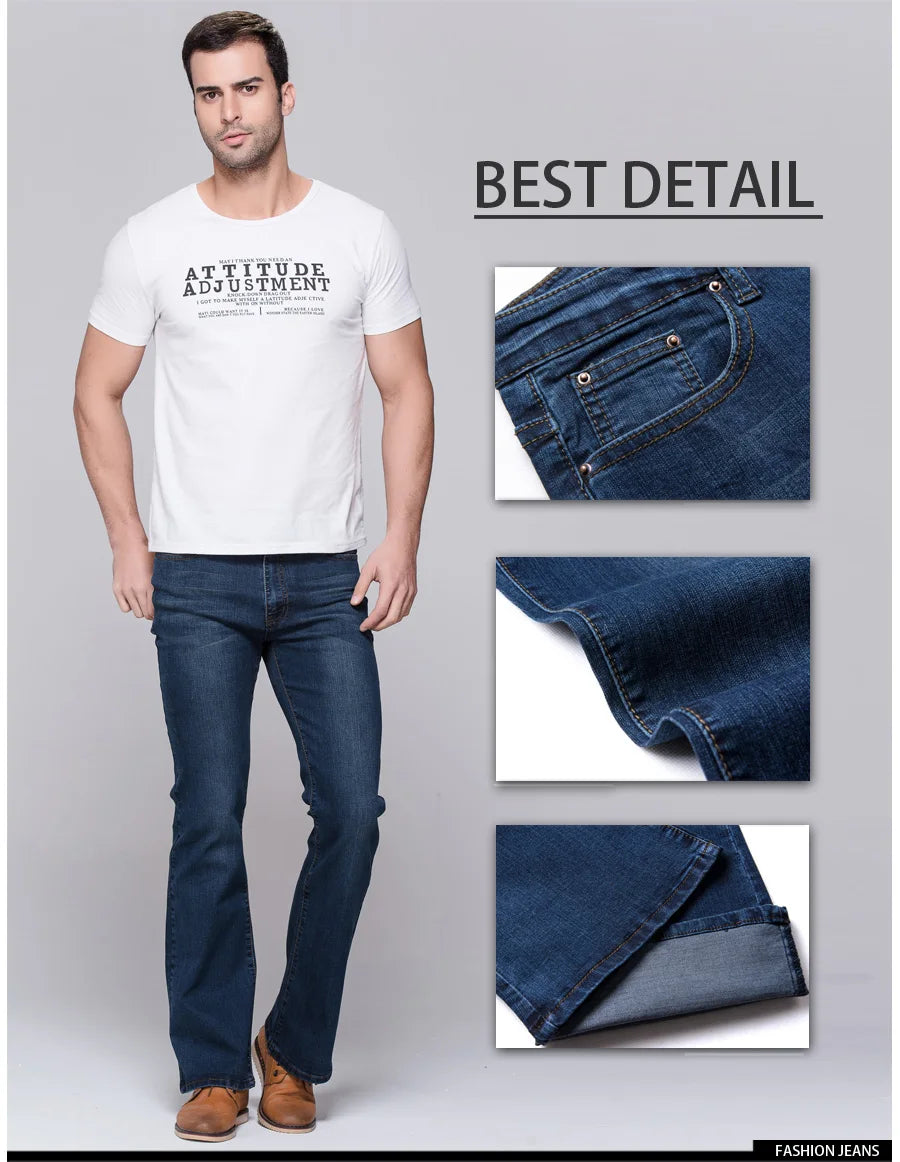 LGRG Men's Classic Slim Boot Cut Jeans ATHLEXES