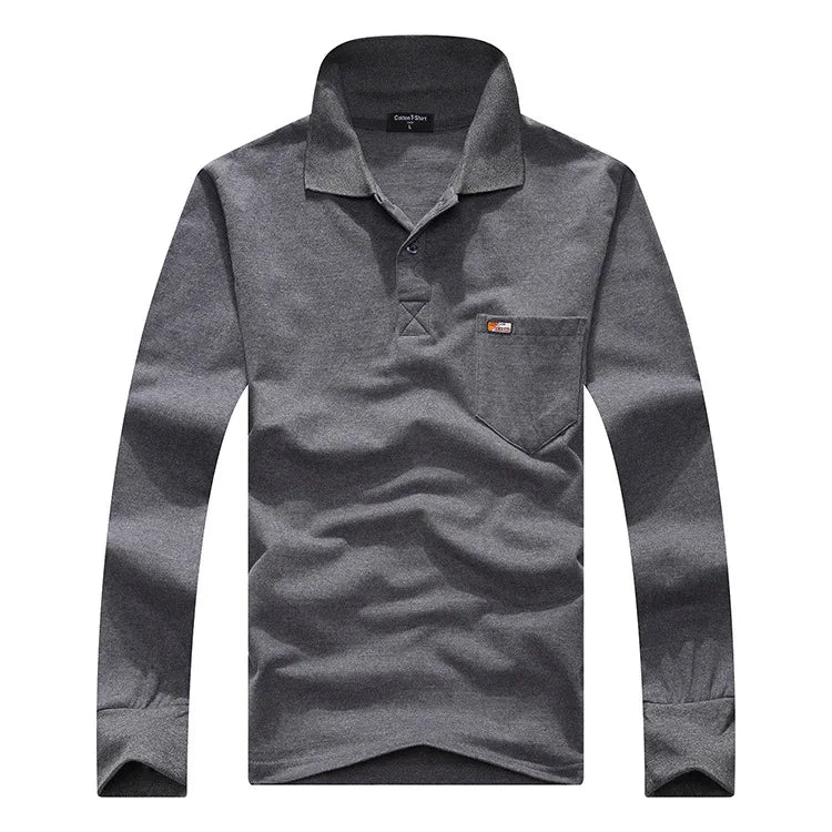 Classic Striped Cotton Polo for Men - Spring & Autumn ATHLEXES