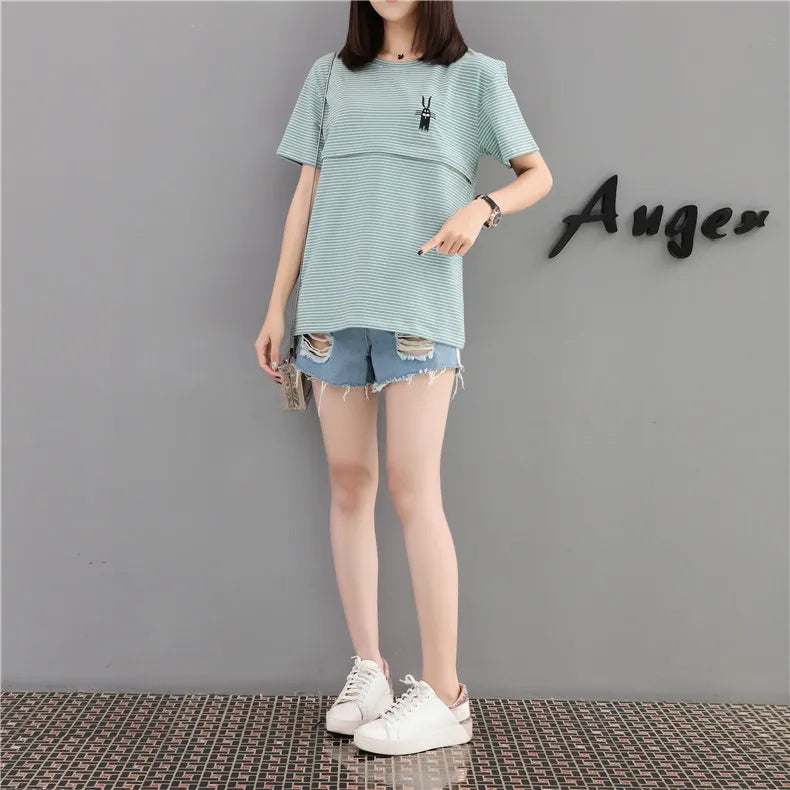 NurtureNest Maternity Nursing T-Shirt ATHLEXES