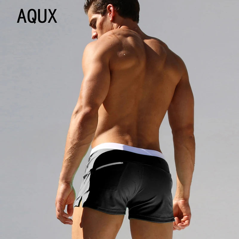 AquaStyle Low Waist Surf Trunks for Men ATHLEXES