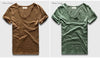VogueFit Solid Cotton V-Neck Slim Fit T-Shirt for Men ATHLEXES