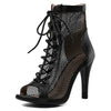 Hollow Mesh Peep Toe Stilettos: Summer High Heel Fashion ATHLEXES