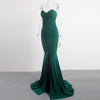 Elegant Strapless Black Maxi Dress with Front Slit ATHLEXES