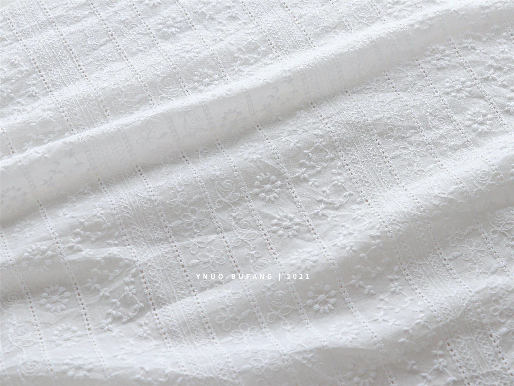 Embroidered Cotton Eyelet Fabric for Apparel ATHLEXES