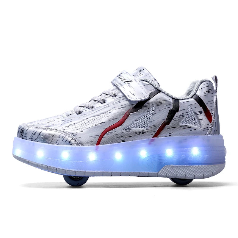 GlowRoll Adjustable LED Roller Shoes ATHLEXES