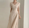 Chic Vintage Cotton Linen A-Line Dress ATHLEXES
