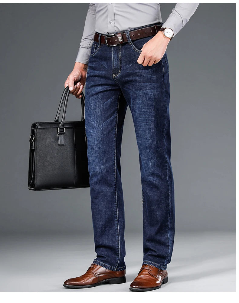 Shan Bao Classic Straight Stretch Denim Jeans ATHLEXES