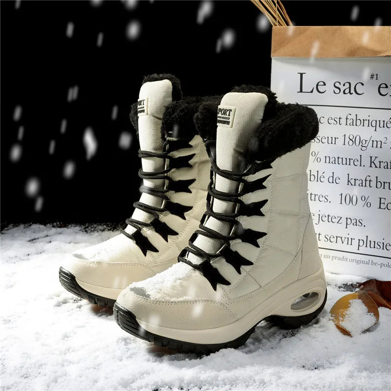Thick Fur Winter Boots for Women - Non-Slip Waterproof ATHLEXES