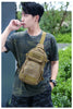 Tactical Sling Shoulder Bags Waterproof Night Reflective Strip Pack EDC Molle Chest Bag 10L Capacity Black ATHLEXES