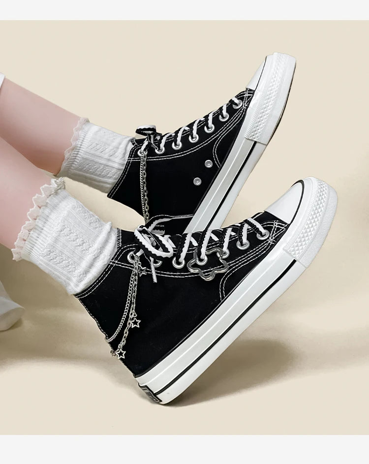 Amy and Michael Women's High Top Canvas Sneakers ATHLEXES