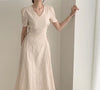 Chic Vintage Cotton Linen A-Line Dress ATHLEXES