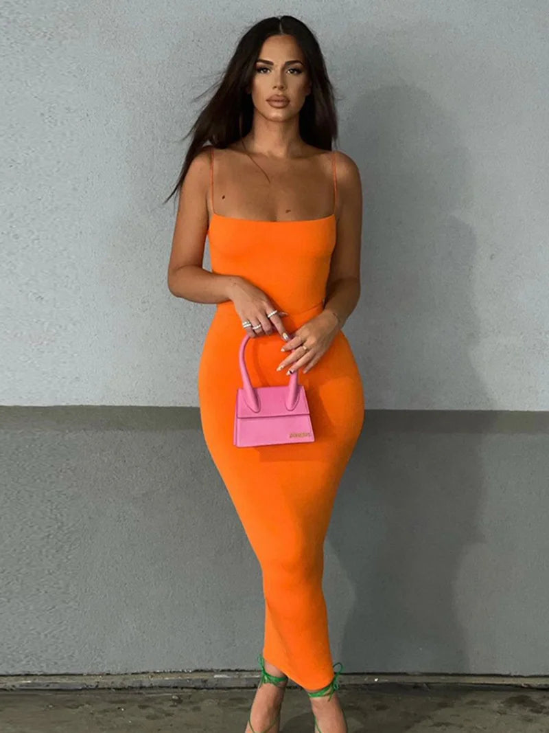 Chic Summer Backless Bodycon Dress ATHLEXES