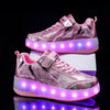GlowRoll Adjustable LED Roller Shoes ATHLEXES