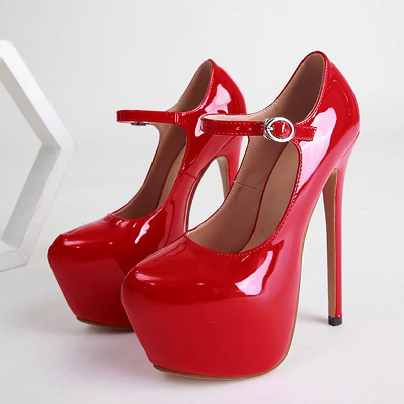 Seductive Red 17cm High Heels Party Pumps ATHLEXES