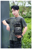 Tactical Sling Shoulder Bags Waterproof Night Reflective Strip Pack EDC Molle Chest Bag 10L Capacity Black ATHLEXES