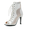 Hollow Mesh Peep Toe Stilettos: Summer High Heel Fashion ATHLEXES