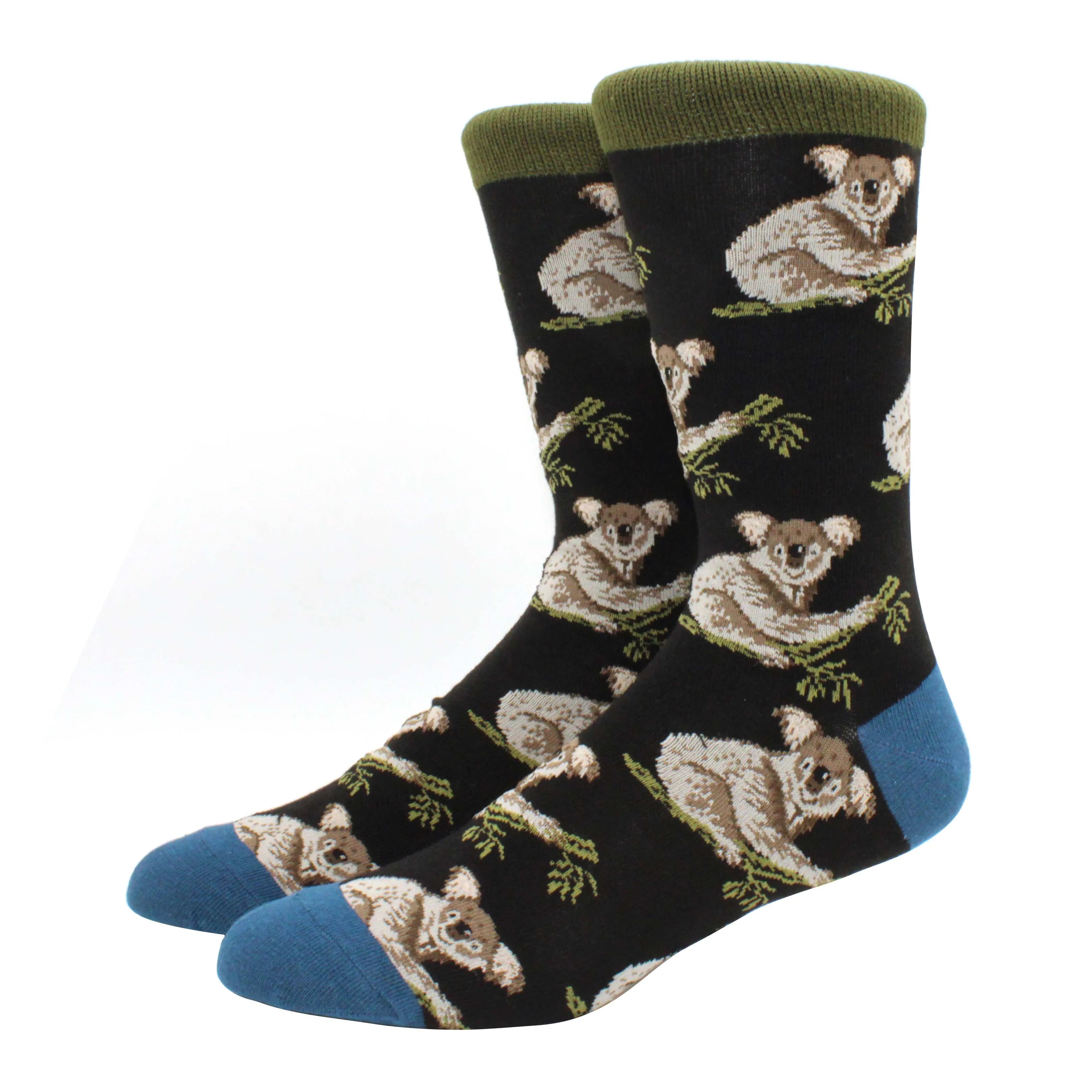 2024 Hiphop Funny Animal Dress Socks for Men - Flamingo & Penguin ATHLEXES