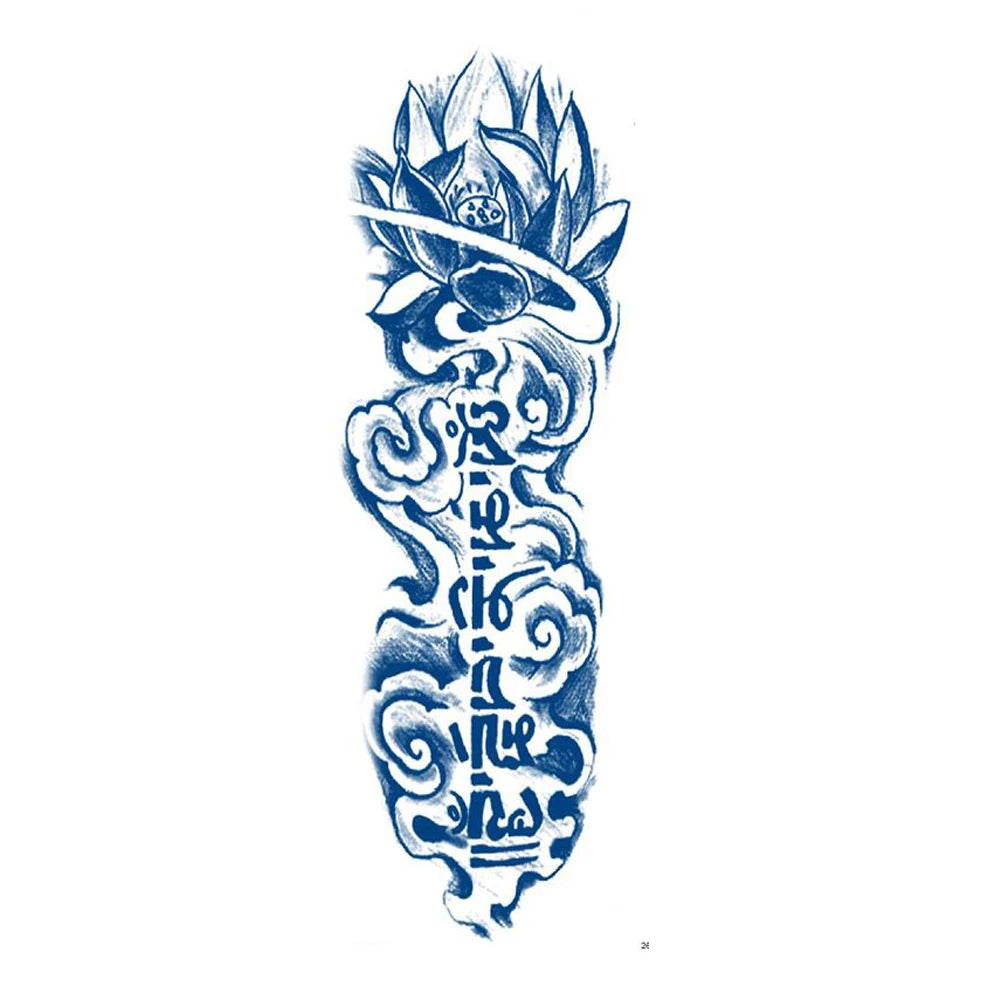 Blue Totem Waterproof Full Arm Tattoo Sleeve ATHLEXES