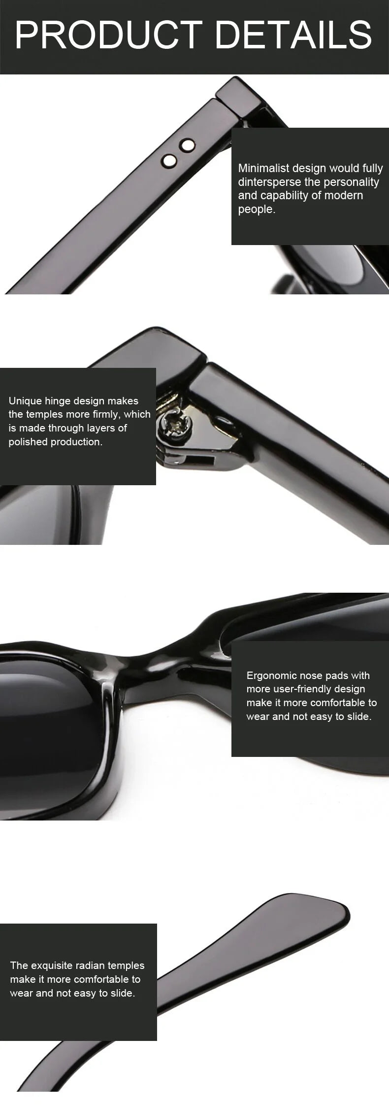 Retro Black Square Sunglasses for Men ATHLEXES