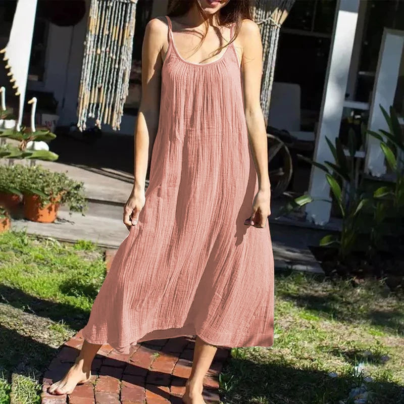 Elegant Cotton Summer Maxi Dress for Women ATHLEXES