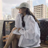 Zadily 2023 Spring Oversized Chic White Button-Up Blouse ATHLEXES