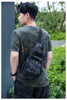 Tactical Sling Shoulder Bags Waterproof Night Reflective Strip Pack EDC Molle Chest Bag 10L Capacity Black ATHLEXES