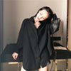Zadily 2023 Spring Oversized Chic White Button-Up Blouse ATHLEXES