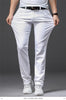 Classic White Slim Fit Stretch Jeans for Men ATHLEXES