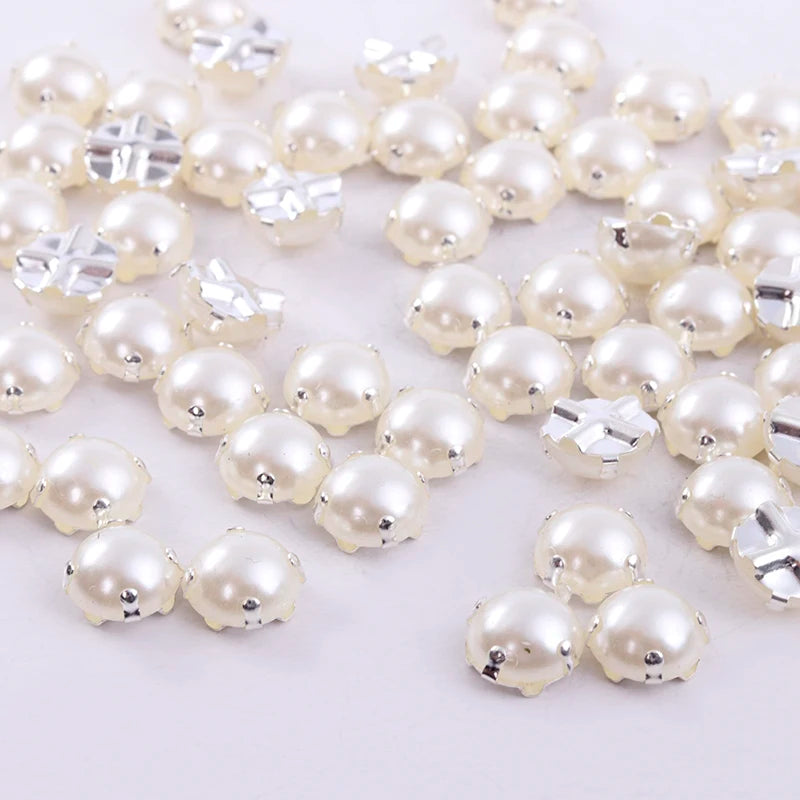 RESEN Pearl Beads with Gold/Silver Claw for Crafting ATHLEXES