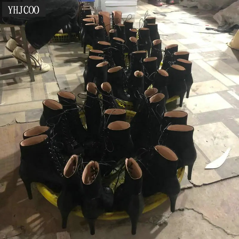 Hollow Mesh Peep Toe Stilettos: Summer High Heel Fashion ATHLEXES
