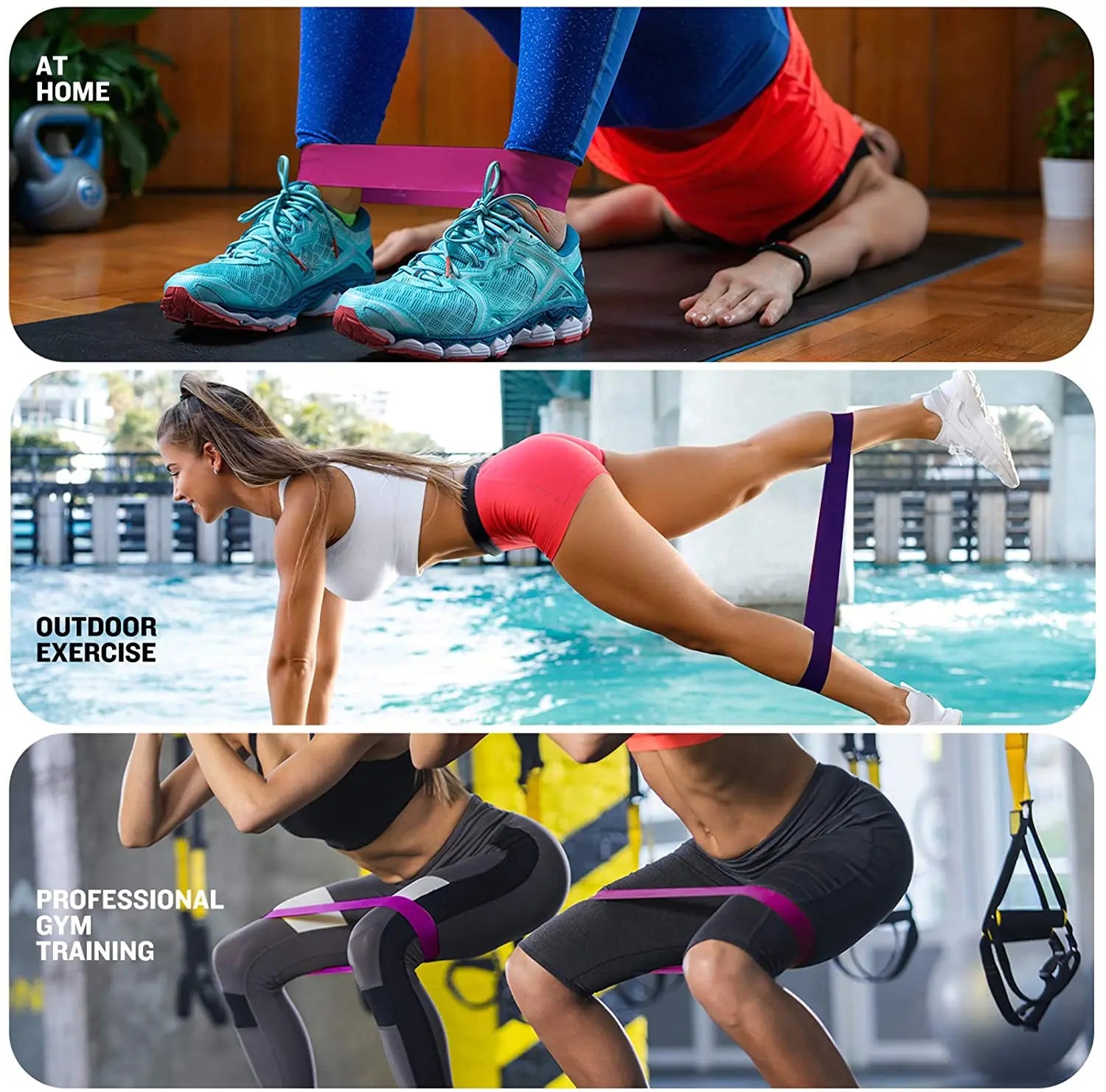 Premium Resistance Bands Set with Door Anchor & Straps ATHLEXES