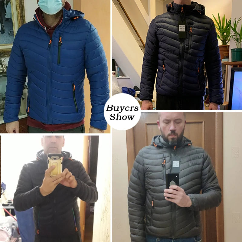 CHAIFENKO Men's Stylish Waterproof Hooded Jacket 2024 ATHLEXES